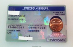 Fake Novelty AU Drivers License