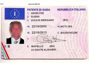 fake italian driving license